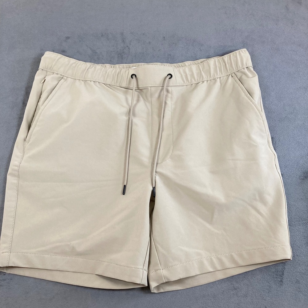 Goodfellow & Co Tan Athletic Performance Shorts Mens Large Khaki Drawstring